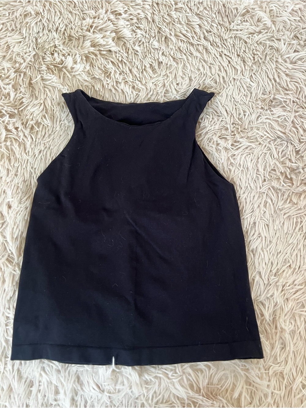 Free People Black High-Neck Tank Top